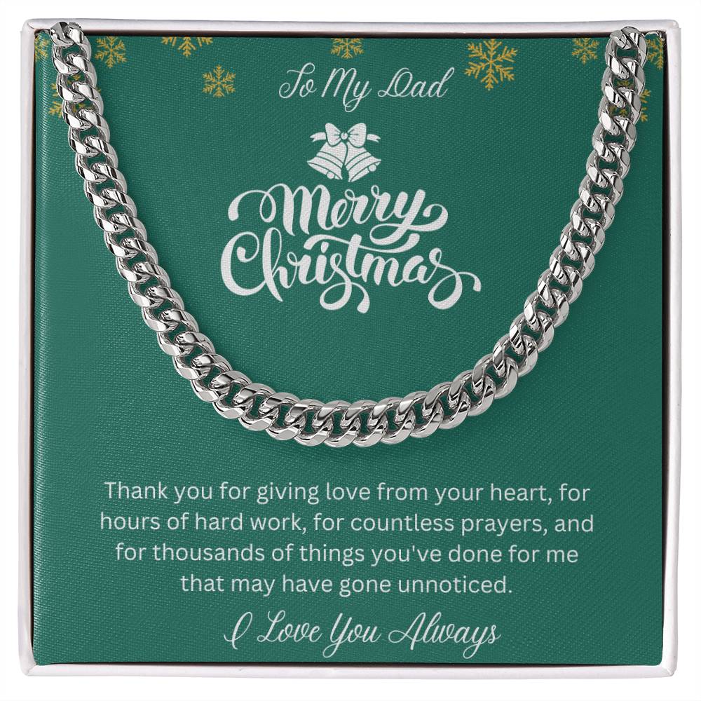 To My Dad | Thank You For Hours Of Hard Work |  Merry Christmas