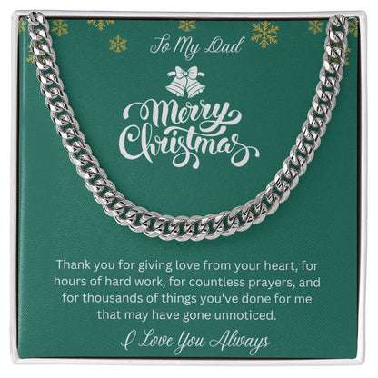 To My Dad | Thank You For Hours Of Hard Work |  Merry Christmas